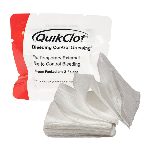 product variation NAR QuikClot Bleeding Control Dressing Z-Fold 3inx4yd (30-0161) image