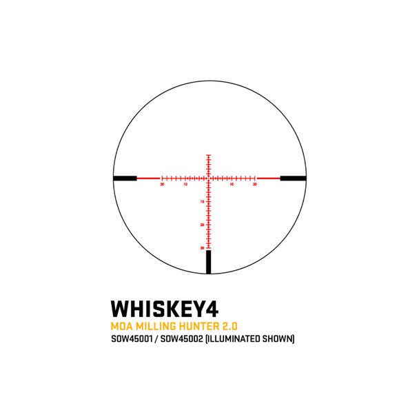 product variation SIG SAUER Whiskey4 5-20x50 30mm FFP Illum MOA Milling Hunter 2.0 Black Riflescope (SOW45002) image