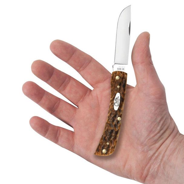 product variation CASE XX Sod Buster Jr Peach Seed Jig Amber Bone CS Pocket Knife (30092) image