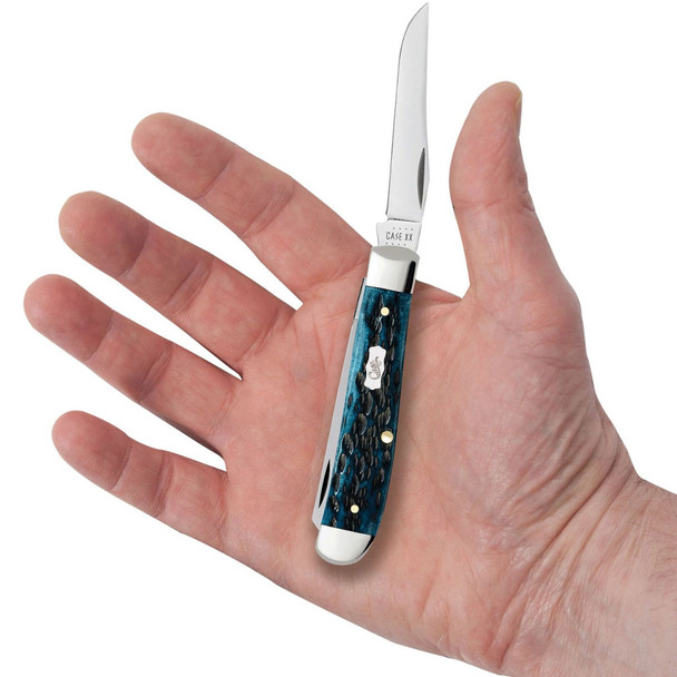 product variation CASE XX Mini Trapper 2.7in Mediterranean Blue Bone Pocket Knife (51852) image