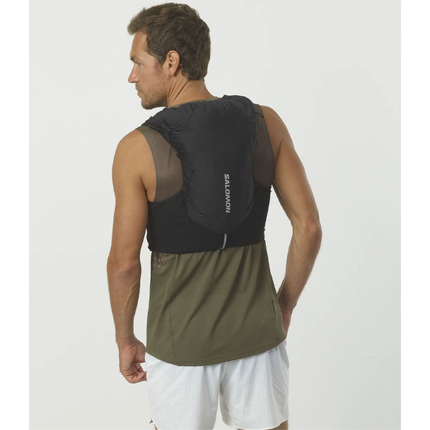 SALOMON Unisex Adv Skin 12 Set Black Running Vest with Flasks Included (LC1759500)