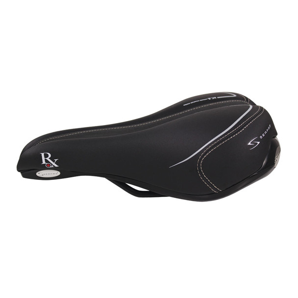 SERFAS RX Men's Comfort Road/MTB Saddle with Anti-Microbial Microfiber Cover (RX-921V)