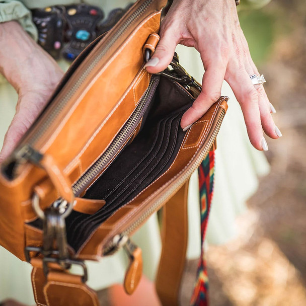 product variation STS Basic Bliss Lily Buff/Cowhide Leather Crossbody Bag (STS-39941) image