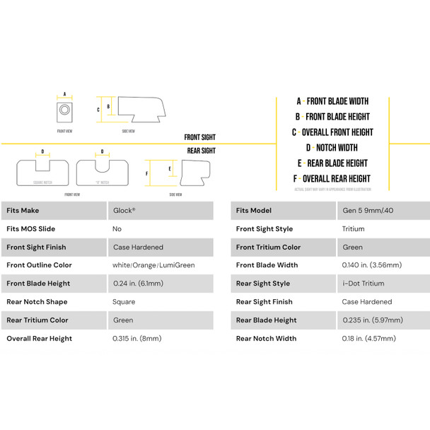 product variation AMERIGLO i-Dot Sight Set for Glock Gen 5 9mm/.40 (GL-5101) image