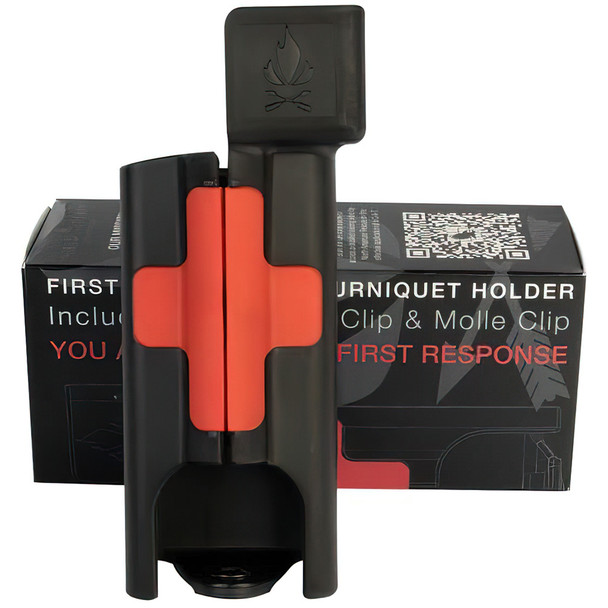 product variation FIELDCRAFT SURVIVAL First Responder Outside The Waistband NAR CAT Black/Red Tourniquet Holder (FCS-10200) image