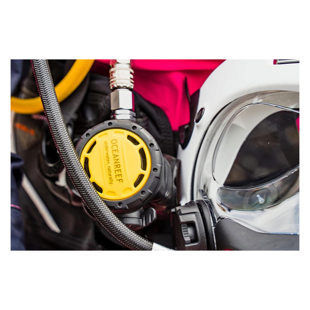 product variation OCEAN REEF Secondary Regulator With Quick Connection Hose Yellow Octopus (OR024900) image