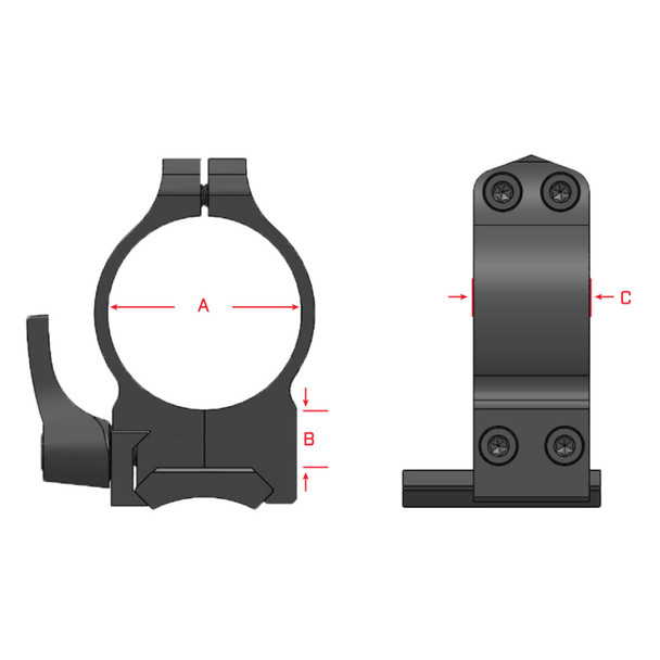 product variation WARNE Warne 36mm QD Medium Matte Scope Ring (231LM) image
