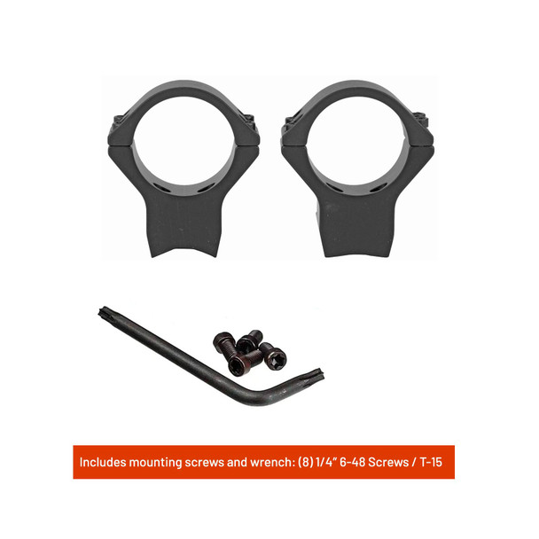 product variation Talley Manufacturing Light Weight Ring/Base Combo, 30mm High, Black Finish, Alloy, Fits Browning X-Bolt 750735 image