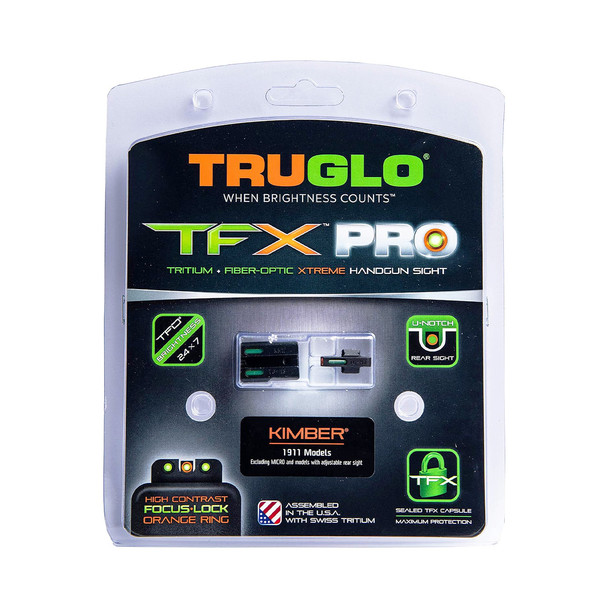 product variation TRUGLO TFX Pro 1911 Kimber Tritium/Fiber Optic Day/Night Sights (TG13KM1PC) image