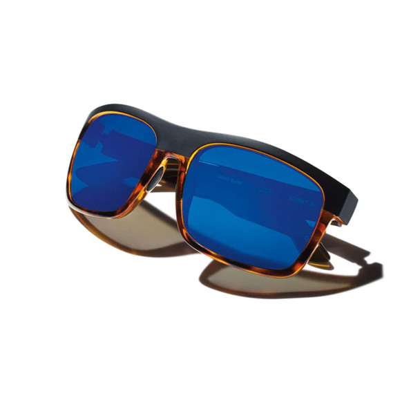 product variation Matte Black + Tortoise/ULTRA Pacific Blue Mirror image