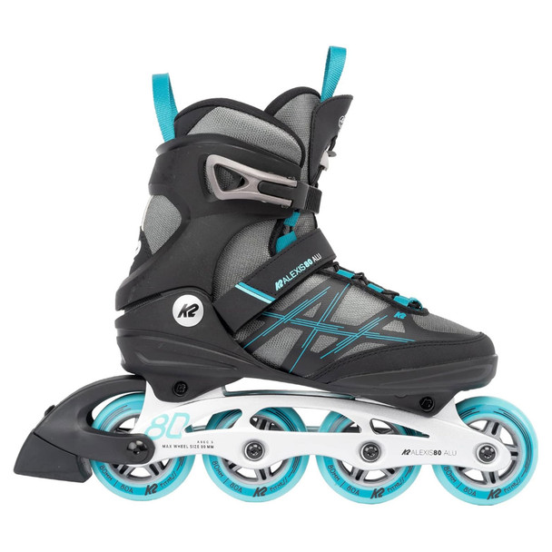 product variation K2 SKATE Womens Alexis 80 Alu Gray/Cyan Skate (I220201601) image