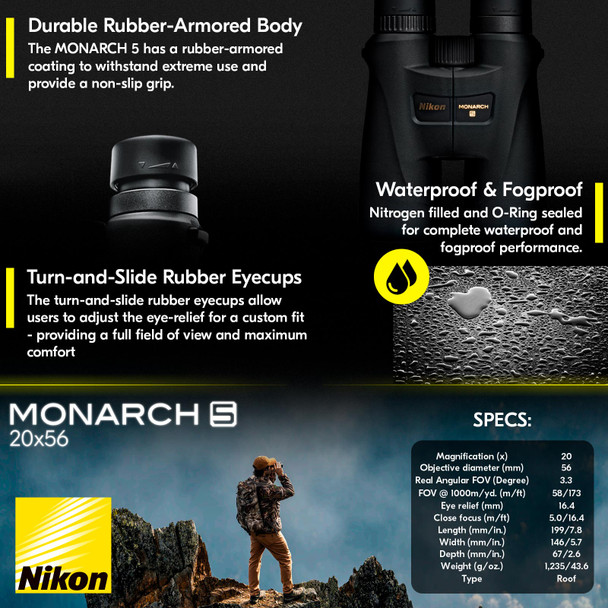 product variation NIKON MONARCH 5 20x56mm Binoculars (7583) image