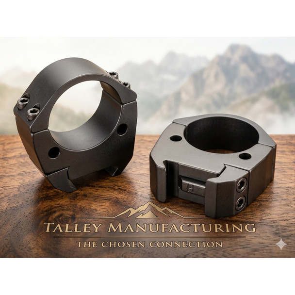product variation TALLEY 1in High Black Alloy Modern Sporting Rings Fits Picatinny Rail System (TMS10H) image