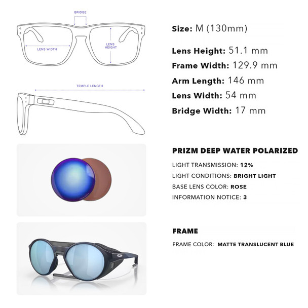 product variation Matte Translucent Blue/Prizm Deep Water Polarized image