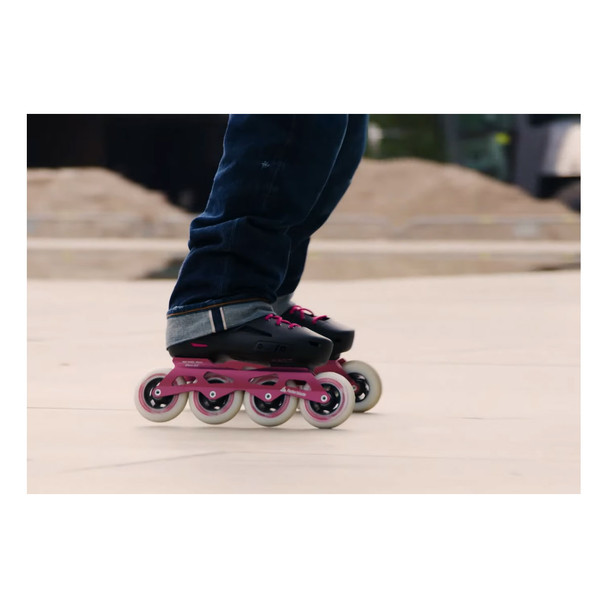 product variation ROLLERBLADE Womens Lightning 90 Black/Sangria Inline Skate (07372200Q78) image