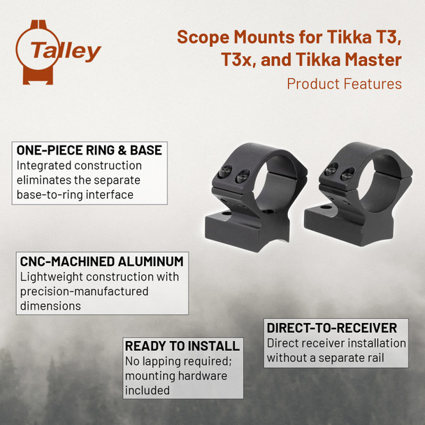 product variation TALLEY Knight MK-85 30mm Extra-Low Scope Rings (720714) image