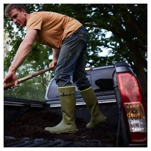 product variation MUCK BOOT COMPANY Men's Harvester Capulet Olive/Lime Green Tall Rubber Boots (MRBM300S) image
