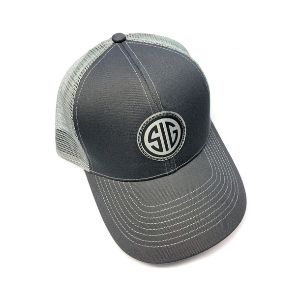 product variation SIG SAUER Men's Mark Woven Gray Patch Trucker Hat (SG-HAT-MARKPATCH) image