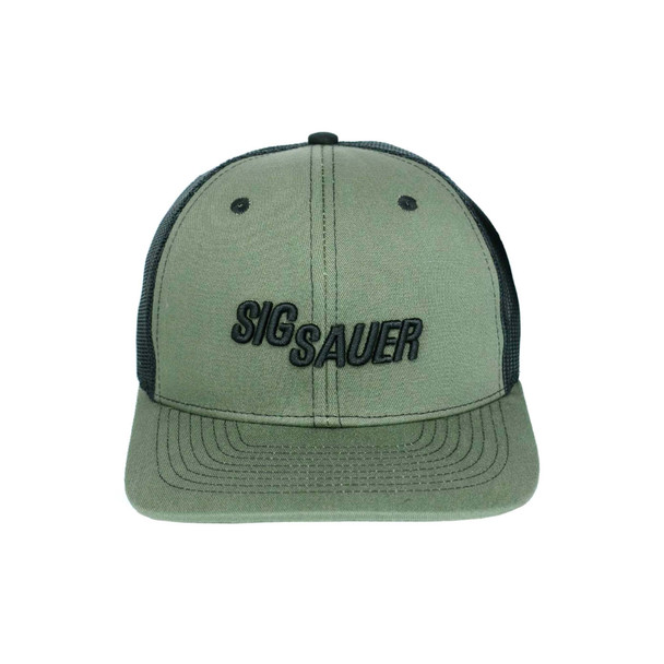 product variation SIG SAUER Men's 3D Logo Mil Green Trucker Hat (SG-HAT-MG-SS) image