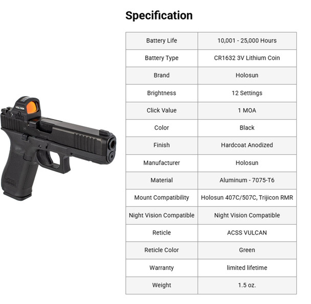 HOLOSUN HE507C 東京マルイ Glock17 gen4 HOLOSUN HE507C 東京マルイ Glock17 gen4
