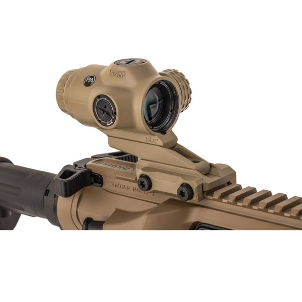 product variation PRIMARY ARMS SLx 3x MicroPrism FDE Red Dot Sight with Red Illuminated ACSS Raptor 5.56/.308 Reticle (PA-SLX-3XMP-RAPTOR-5YP-FDE) image