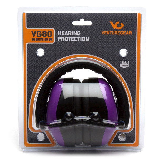 product variation VENTURE GEAR VG80 Series NRR 26dB Purple Clamshell Pack Earmuff (VGPM8065C) image