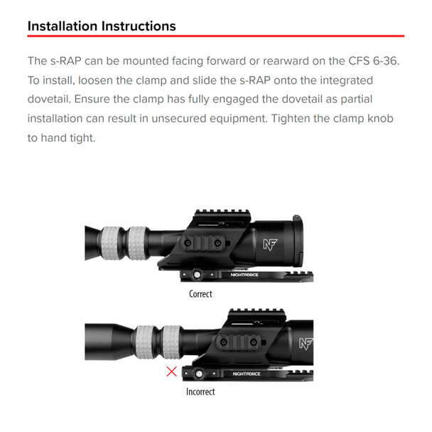 product variation NIGHTFORCE Spotting Scope Rail Accessory Platform (s-RAP) (A734) image