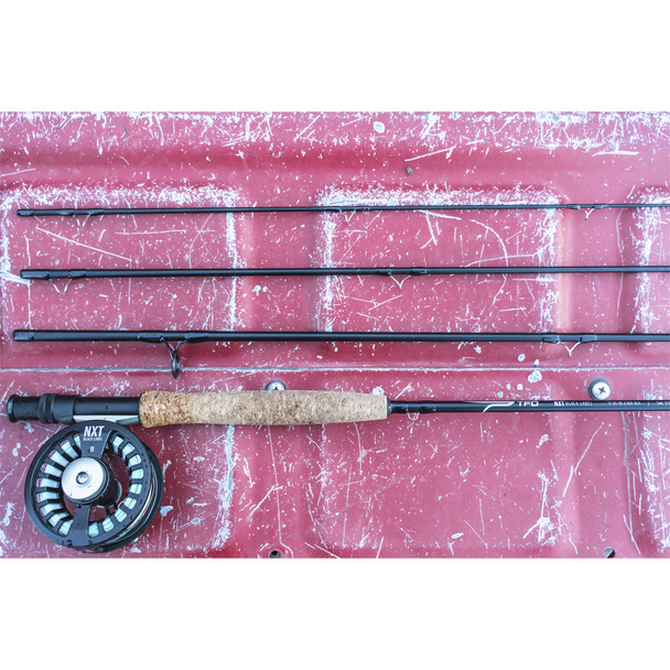 TFO NXT Black Label 6wt 9ft0in 4pc Fly Rod Kit (TF 06 90 4 NXT BLK K)