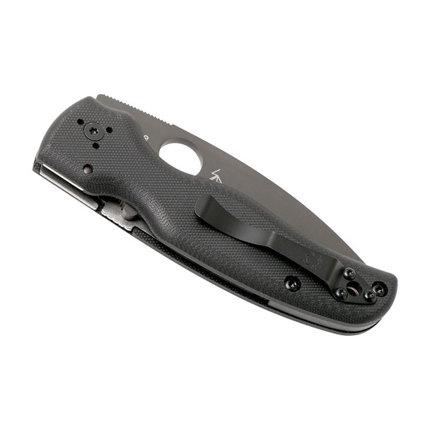 product variation SPYDERCO Shaman G-10 3.58in Serrated Black Blade Knife (C229GSBK) image