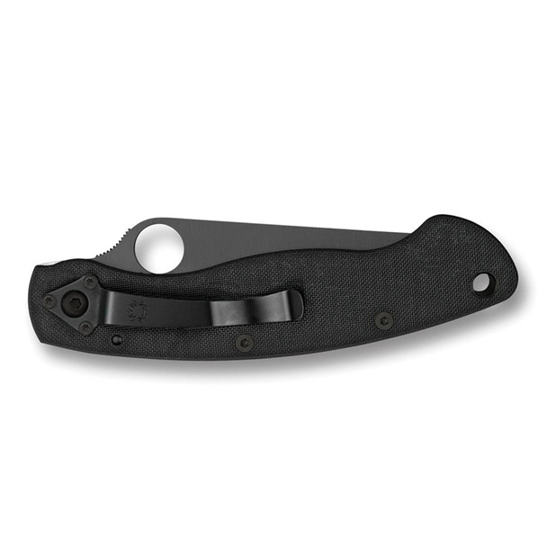 product variation SPYDERCO Military Model G-10 Black Handle Black PlainEdge Folding Knife (C36GPBK) image