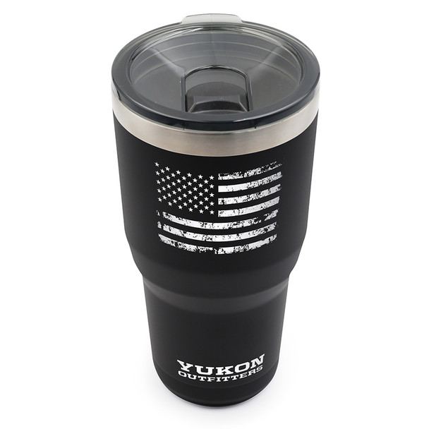 Black with Vintage USA Flag