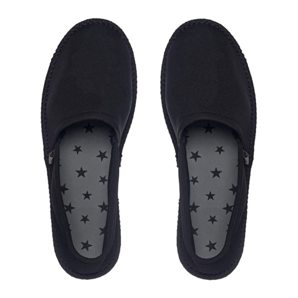 SHOWAFLOPS Womens Espadrille Black/Grey Shoe (9902)