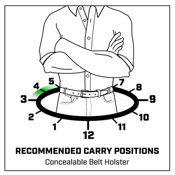 product variation GALCO Concealable 2.0 Black RH Belt Holster For Springfield Hellcat Pro W/Wo Red Dot (CO2-876RB) image