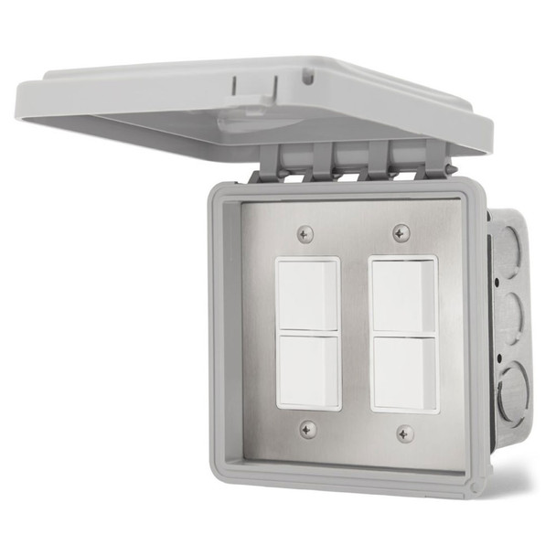 product variation INFRATECH Duplex Stack Switch Single/Dual Flush Mount Controller with Weatherproof Cover image
