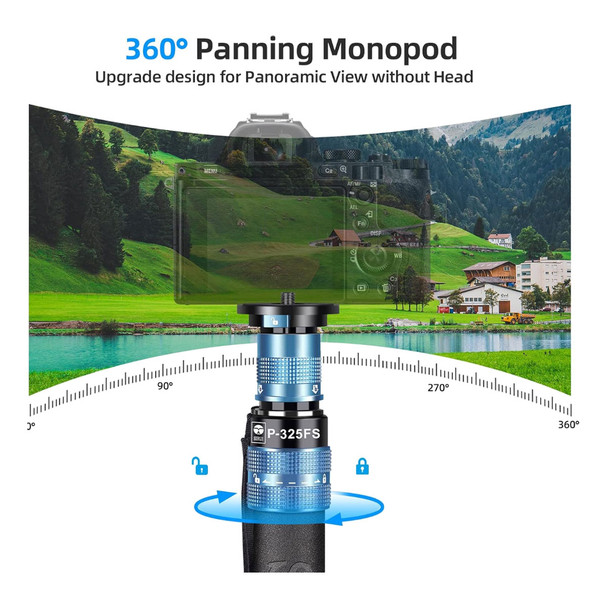 product variation SIRUI P325FS 5 Section Carbon Fiber 360 Panning Monopod (P325FS) image