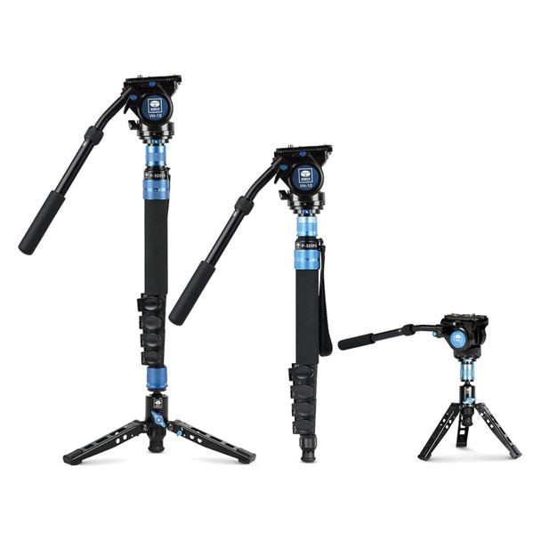 product variation SIRUI P325FS 5 Section Carbon Fiber 360 Panning Monopod With VH-10 Fluid Video Head image