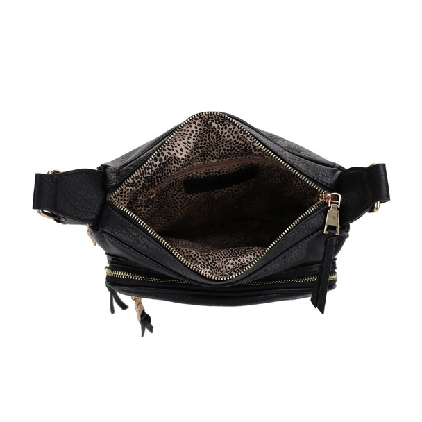 product variation JESSIE & JAMES Brooklyn Concealed Carry Black Crossbody Handbag (JJHAMC5806LBK) image