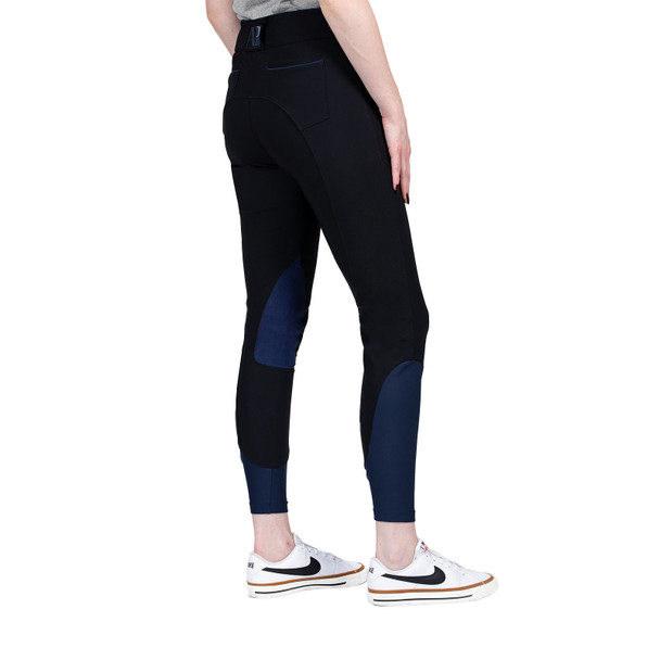 product variation AP HASSINGER Women's Night Moves Black Front Zip Knee Patch Breeches (1001) image