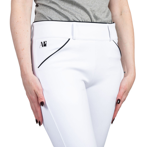 product variation AP HASSINGER Women's The Prix White Side Zip Knee Patch Breeches (1012) image