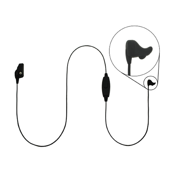EAR HUGGER SAFETY Ear-Bone Microphone Headset for Harris P5300, P5400, XG-15/25/75 (EH-EBM-1018)