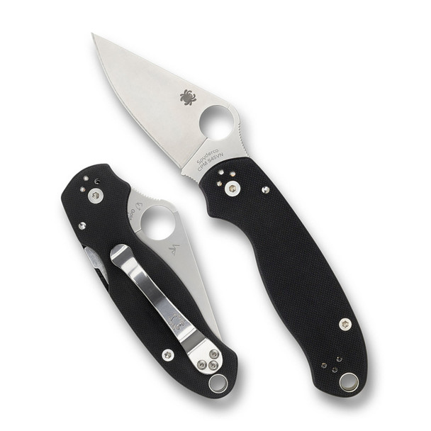 product variation SPYDERCO Para 3 G-10 Black Handle PlainEdge Folding Knife (C223GP) image