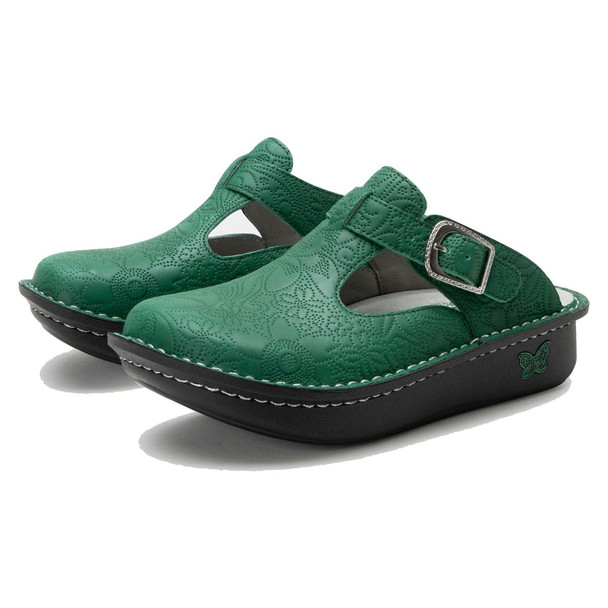 product variation Alegria Classic womens leather clog in La Dee Dottie Emerald image