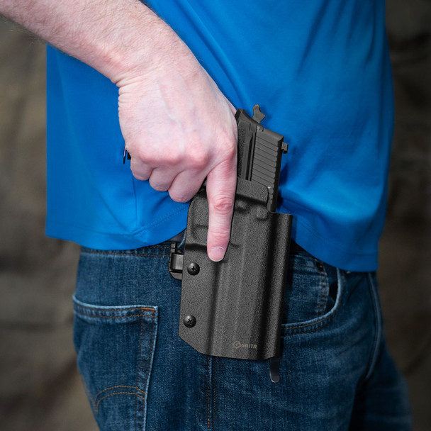 product variation GRITR OWB Kydex Right Hand Pistol Holster Fits Sig Sauer P226 image