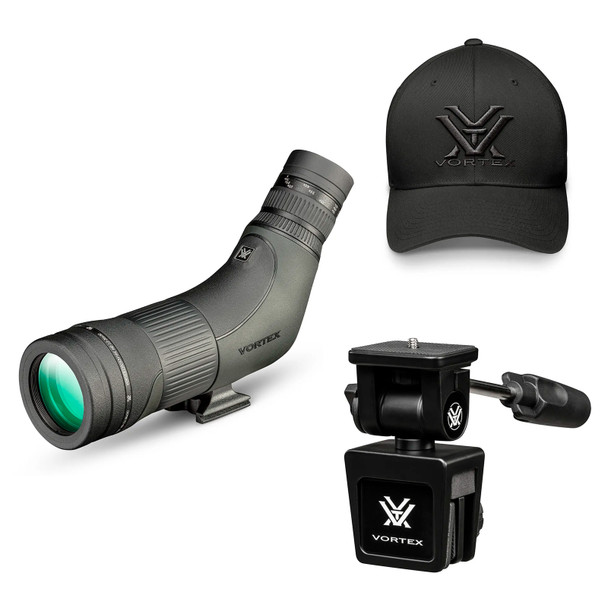 product variation 12-36x50 Angled Spotting Scope w/ Car Window Mount & Men's Flexfit Cap image