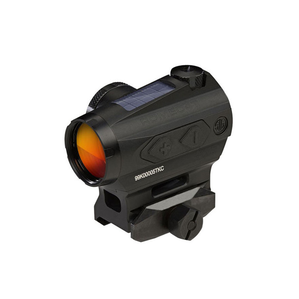 SIG SAUER Romeo4T 1x20mm Ballistic Circle Dot Black Tactical Solar Red Dot Sight (SOR43031)