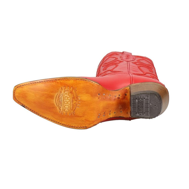 product variation CORRAL Women's Red Matching Stitch Pattern & Inlay Snip Toe Western Boots (Z5073-M-05) image