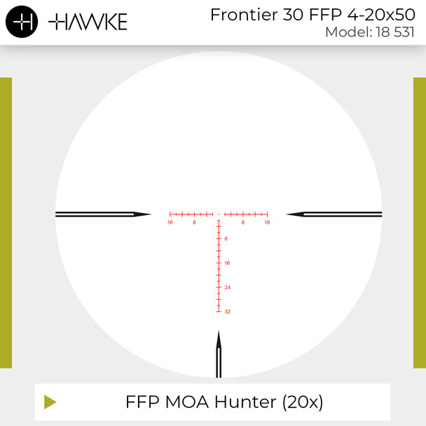 product variation HAWKE Frontier 30 FFP SF ZS 4-20x50 FFP SF IR FFP MOA Hunter Riflescope (18531) image