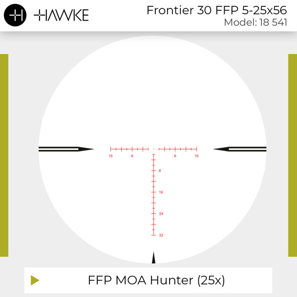 product variation HAWKE Frontier 30 FFP SF ZS 5-25x56 FFP SF IR FFP MOA Hunter Riflescope (18541) image