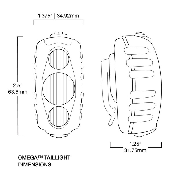 product variation NITERIDER Omega 330 EVO Red LED Bike Taillight with NiteLink (5300) image