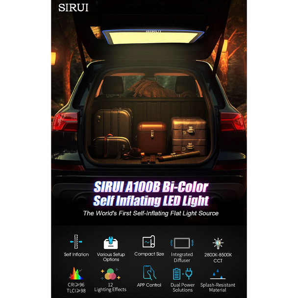 product variation SIRUI A100B Bi-Color Automatic Inflatable Photography Light with Grid (A100B) image